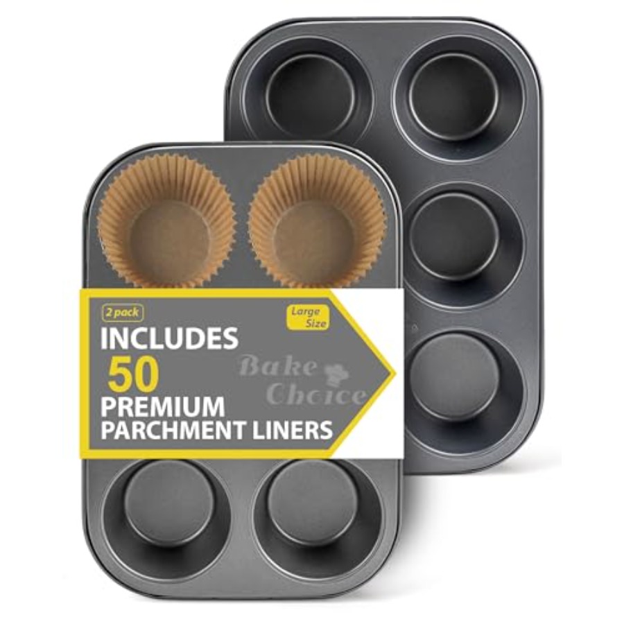 Muffin Tin Nonstick - 2 Pack Jumbo Muffin Pan for