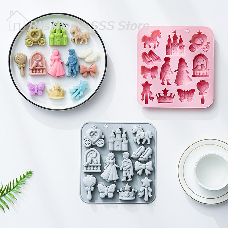 Silicone Cake Mold - 【S】12 Cavity Prince, Princess Silicone Mold