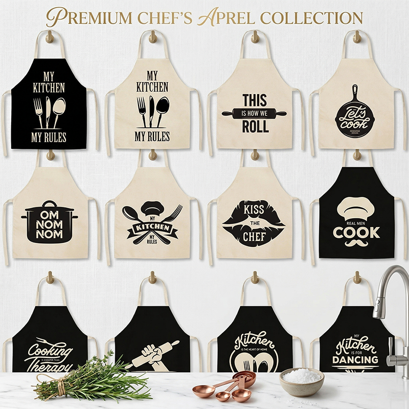 Kitchen Baking Quotes - Funny Quote Letter Print Apron My