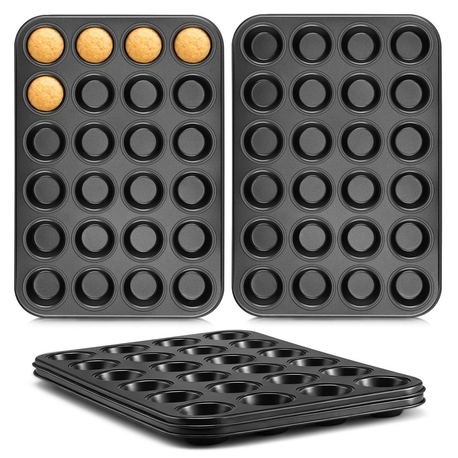 Muffin Tin Nonstick - 4 Pack Mini Muffin Pan 24Cup