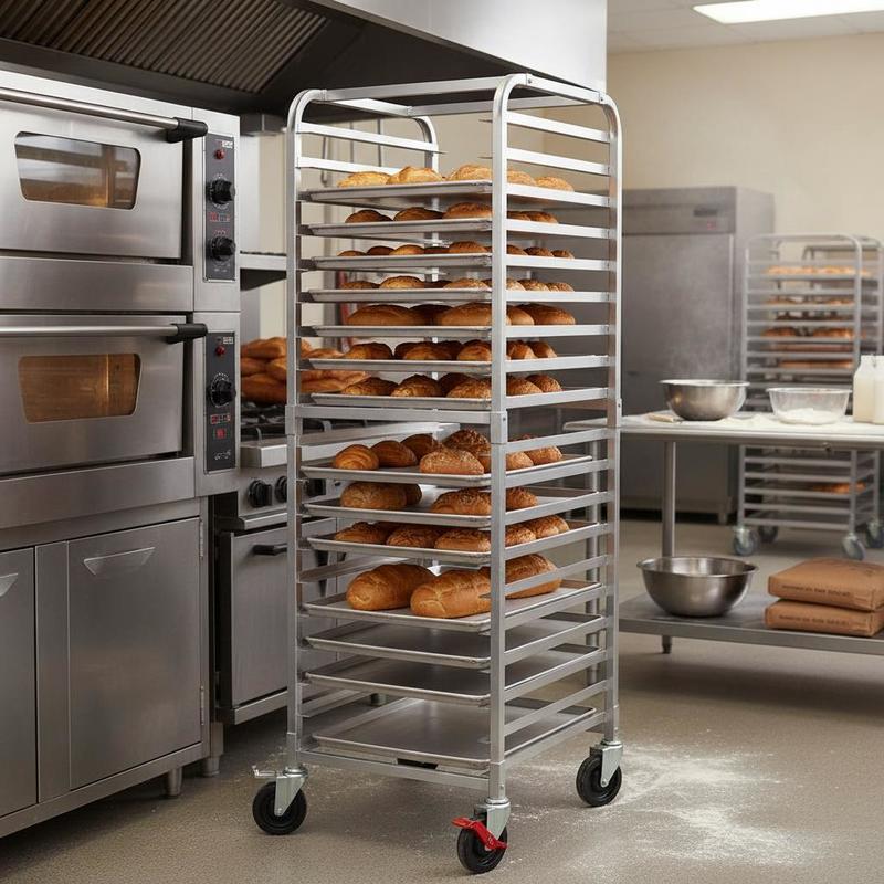 Kitchen Baking Organization - Aluminum Sheet Pan Trolley 26
