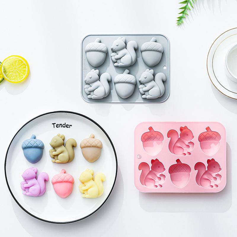 *6-hole Squirrel Oak Cake Sili - Silicone Cake Mold recensie en prijs