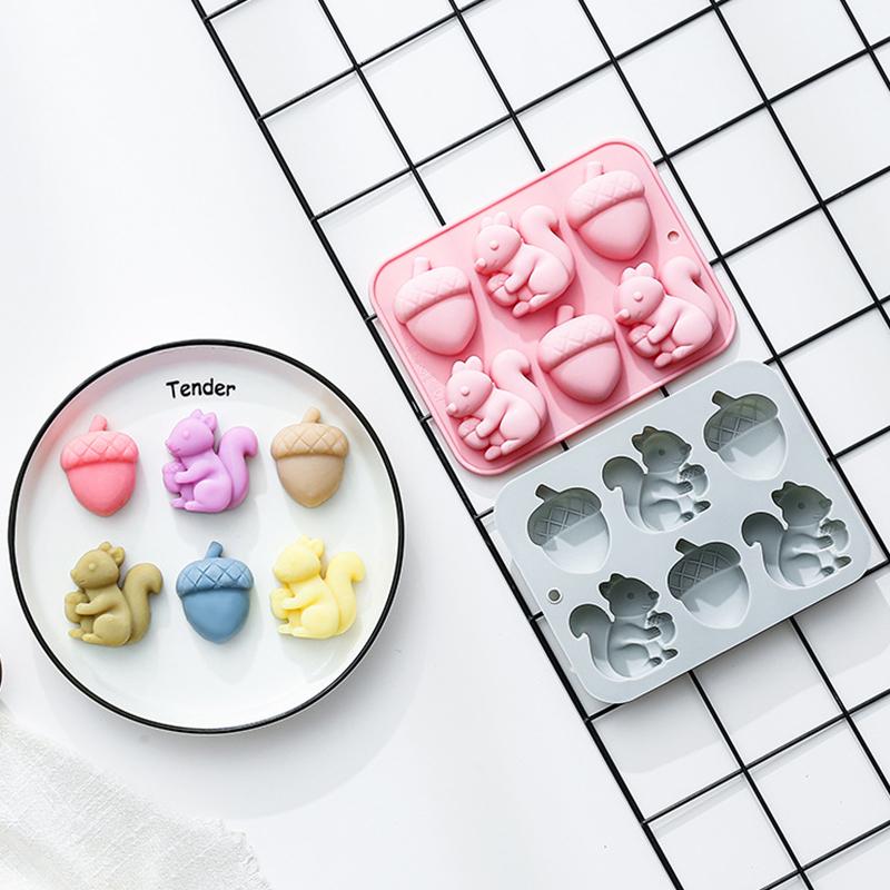 *6-hole Squirrel Oak Cake Sili - Silicone Cake Mold recensie en prijs