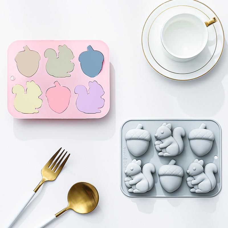 *6-hole Squirrel Oak Cake Sili - Silicone Cake Mold recensie en prijs