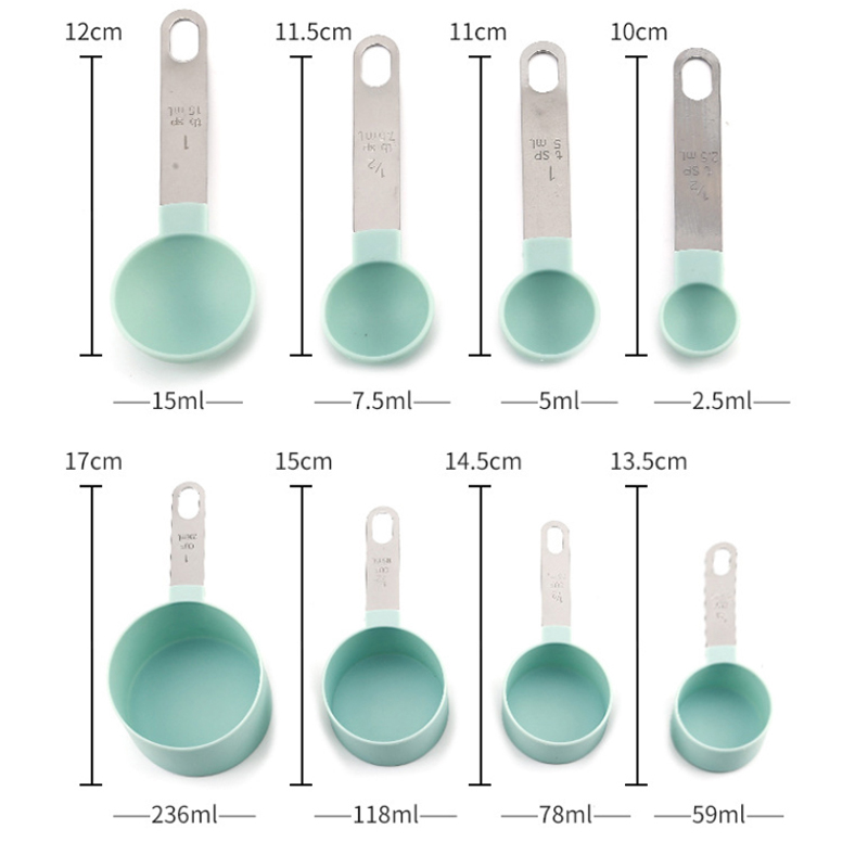 8PCS Measuring Cups Spoons Set - Kitchen Baking Ware recensie en prijs