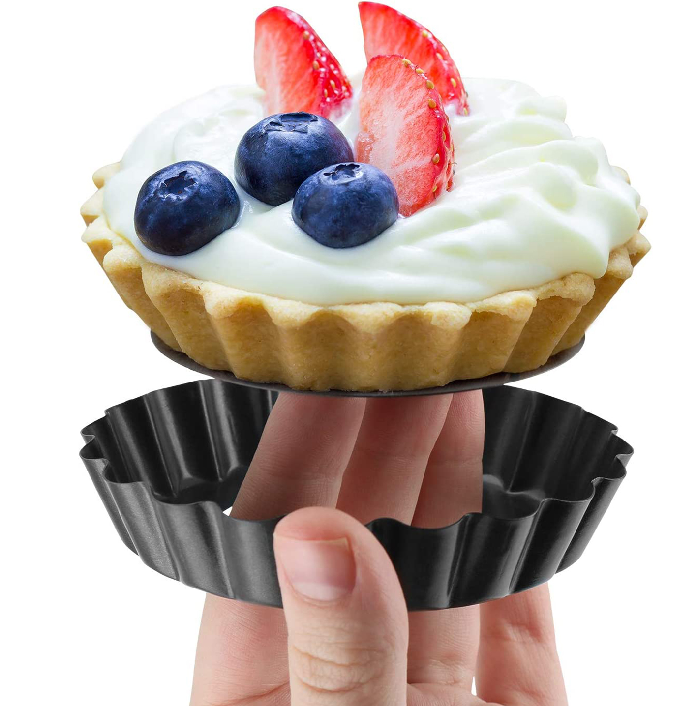 6 Pcs Mini Tart Pans 4 Inch wi - Muffin Tin Nonstick recensie en prijs