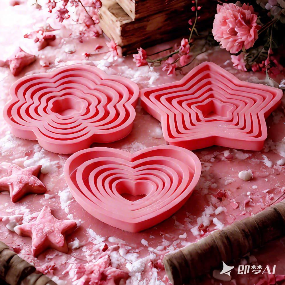 1set/3sets Pink Heart Star Flo - Kitchen Tools In Baking recensie en prijs