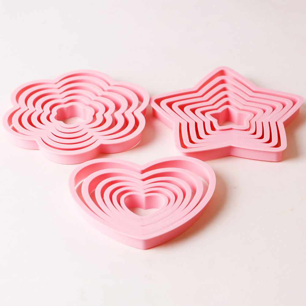 1set/3sets Pink Heart Star Flo - Kitchen Tools In Baking recensie en prijs