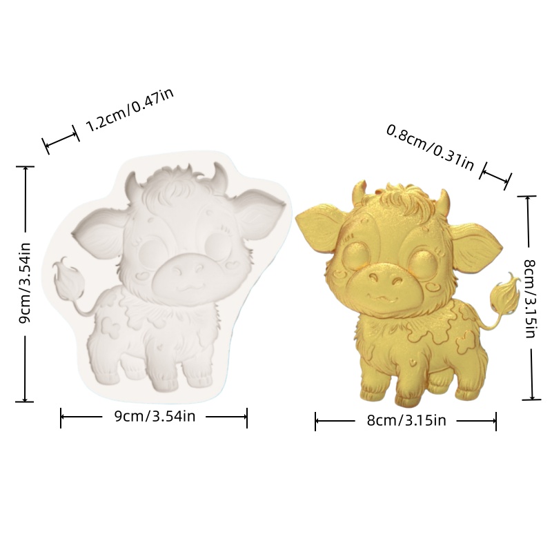 Cute Cow-Shaped Mold Cartoon C - Silicone Cake Mold recensie en prijs
