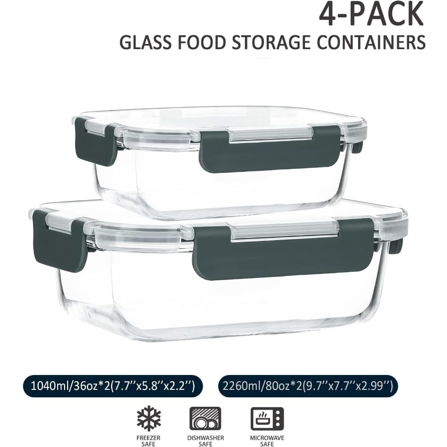 Extra Large Glass Food Storage - Kitchen Baking Organization recensie en prijs
