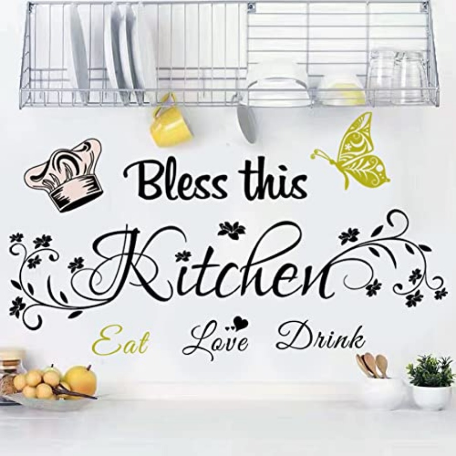 Kitchen Wall Decor Quotes Posi - Kitchen Baking Quotes recensie en prijs