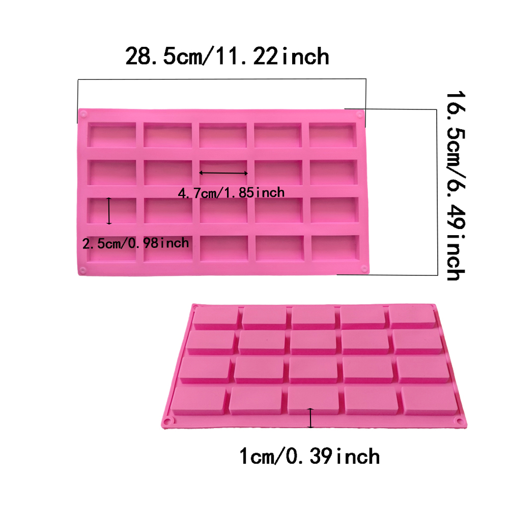 1pc 20 cavity rectangular sili - Silicone Cake Mold recensie en prijs