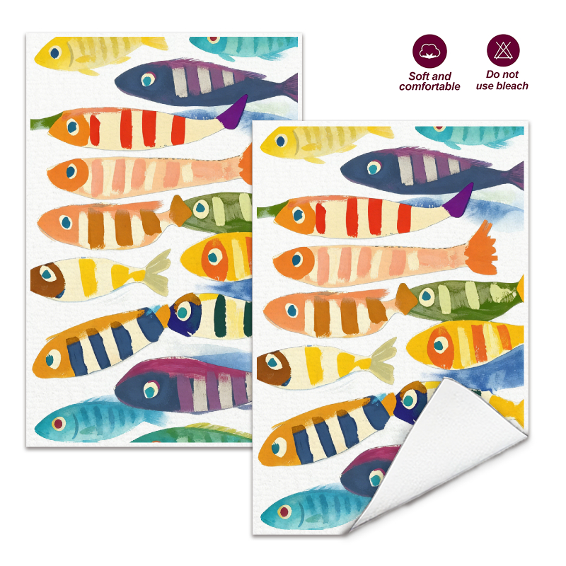 2Pcs, Watercolor Striped Fish  - Kitchen And Baking Life recensie en prijs