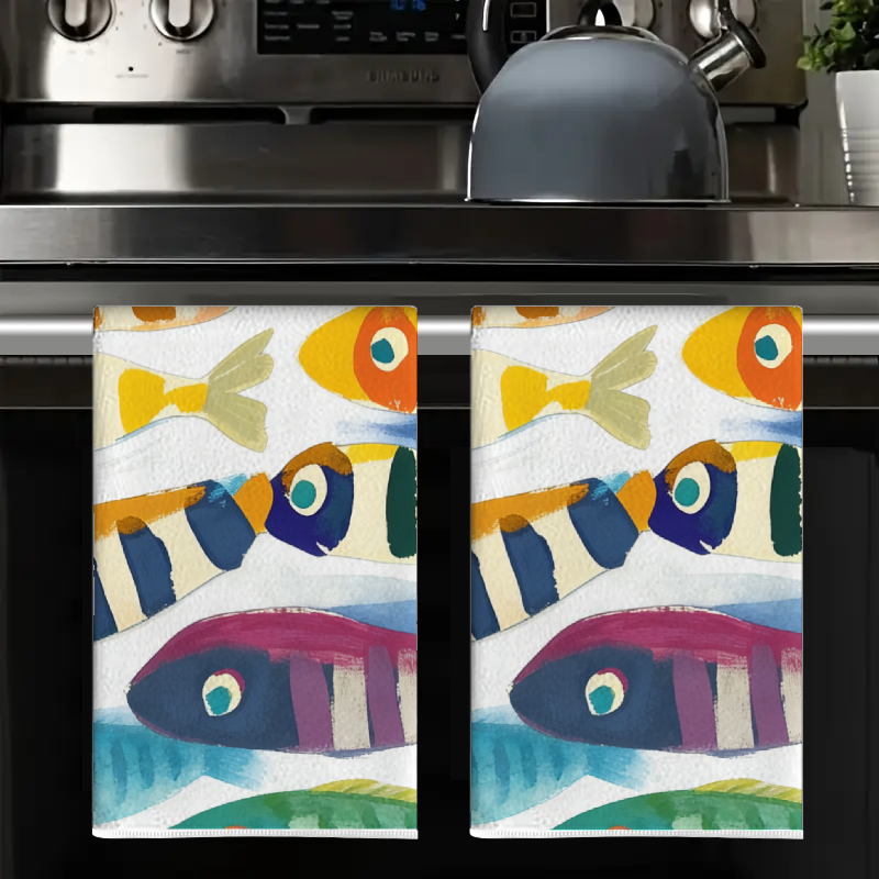 2Pcs, Watercolor Striped Fish  - Kitchen And Baking Life recensie en prijs