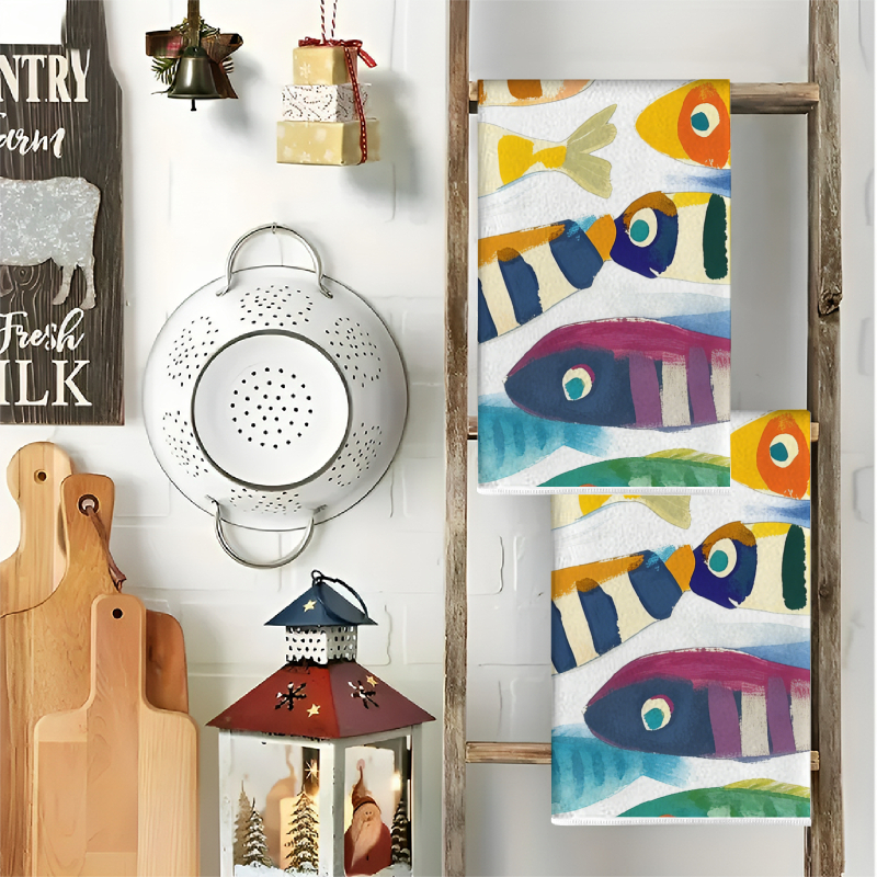 2Pcs, Watercolor Striped Fish  - Kitchen And Baking Life recensie en prijs