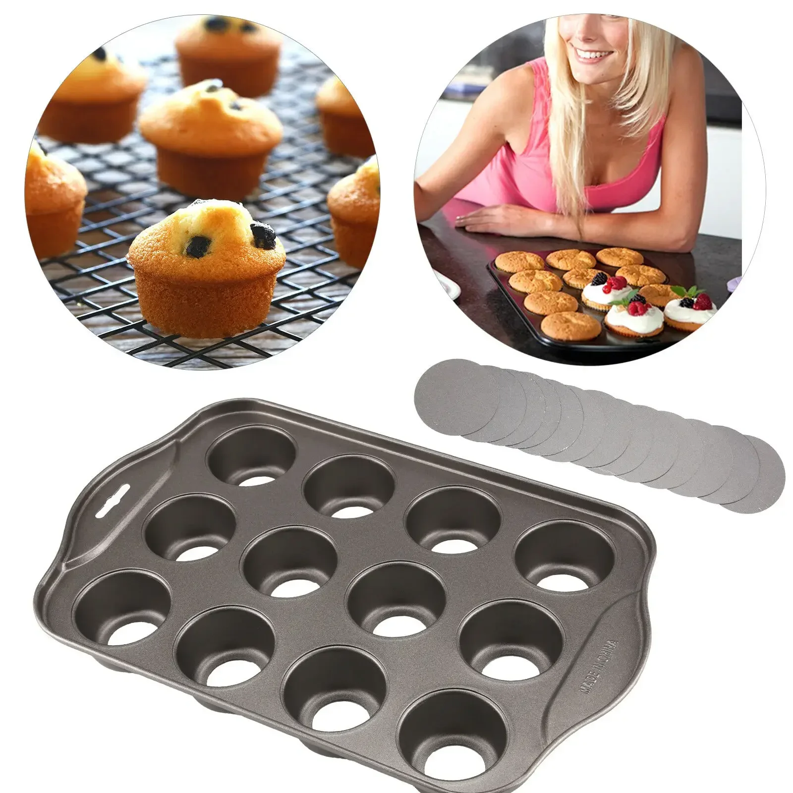 12 Mini Baking Cheese Cake Cup - Muffin Tin Nonstick recensie en prijs