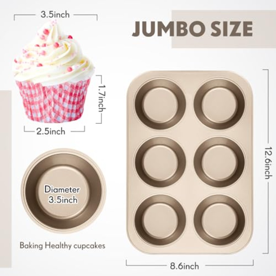 6 Pack Jumbo Nonstick Muffin B - Muffin Tin Nonstick recensie en prijs