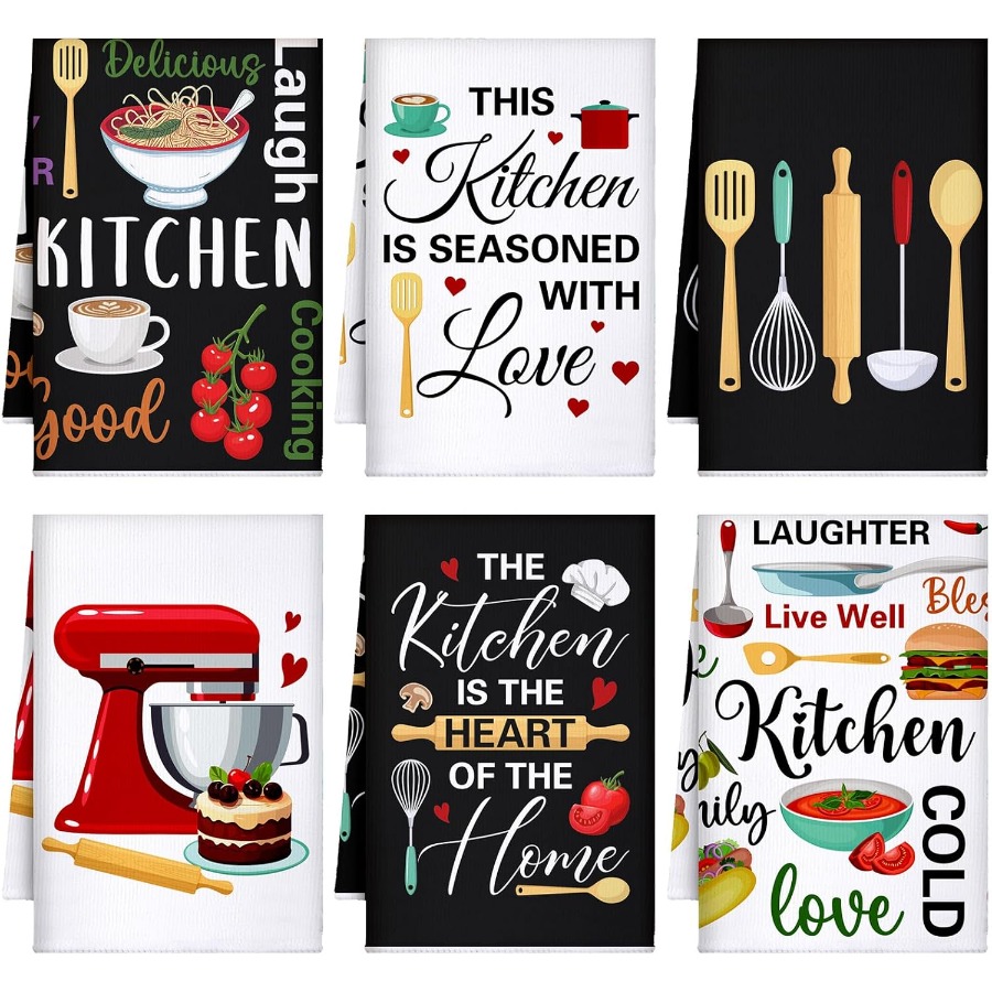 6 Pcs Funny Quotes Kitchen Tow - Kitchen Baking Quotes recensie en prijs