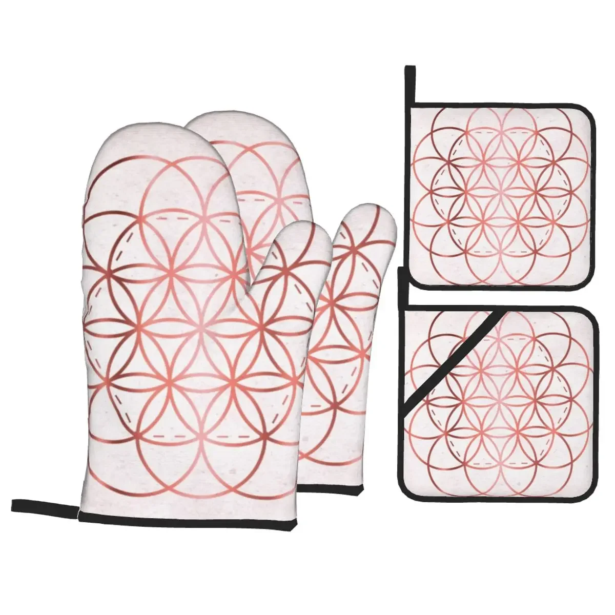 The Flower Of Life Oven Mitts  - Kitchen And Baking Life recensie en prijs