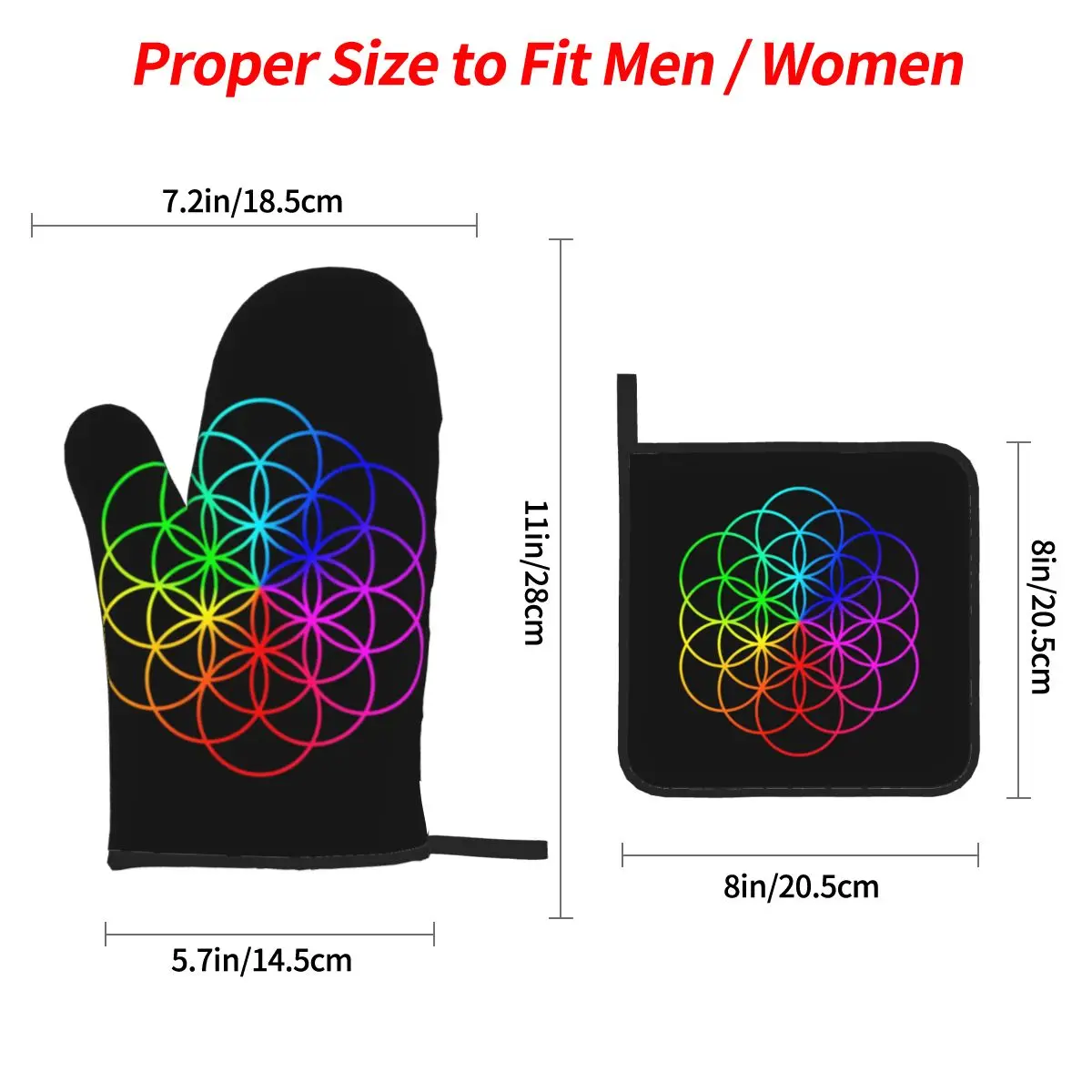 The Flower Of Life Oven Mitts  - Kitchen And Baking Life recensie en prijs