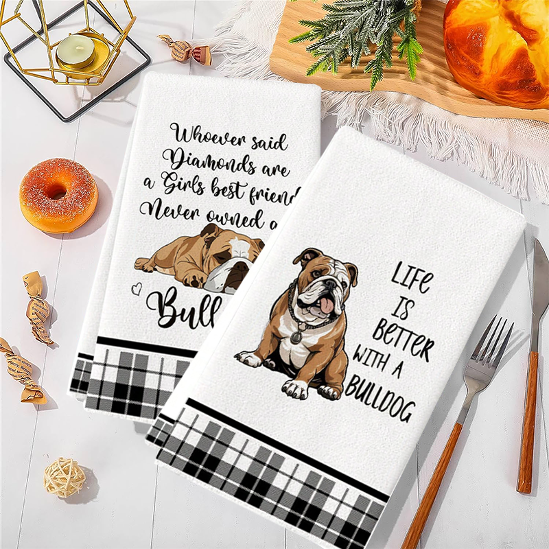 2Pcs, Bulldog Cute Quotes Kitc - Kitchen Baking Quotes recensie en prijs