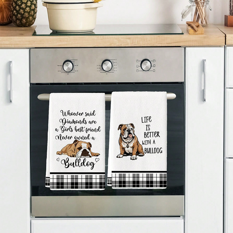 2Pcs, Bulldog Cute Quotes Kitc - Kitchen Baking Quotes recensie en prijs