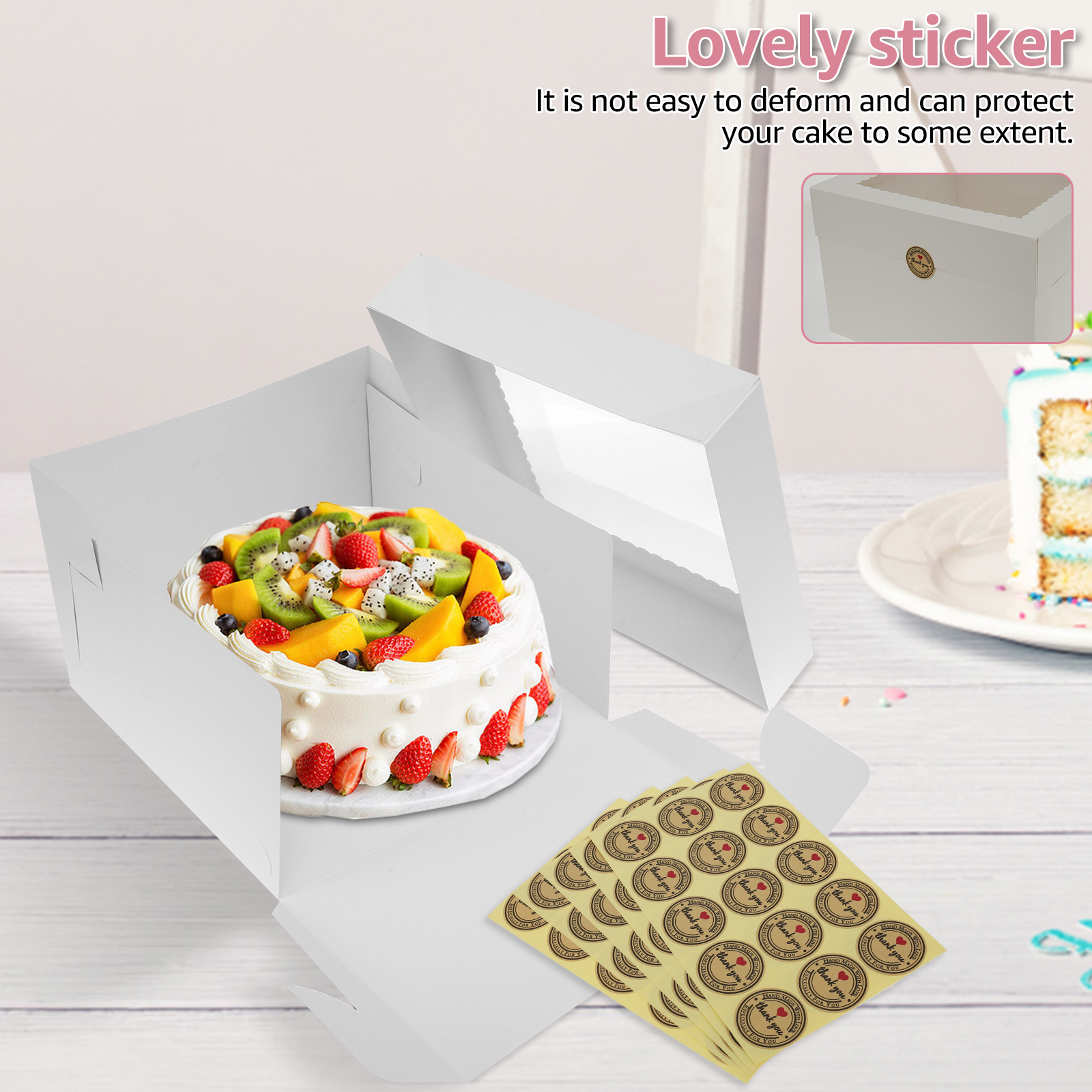10Pcs White Bakery Boxes with  - Kitchen Tools For Baking recensie en prijs