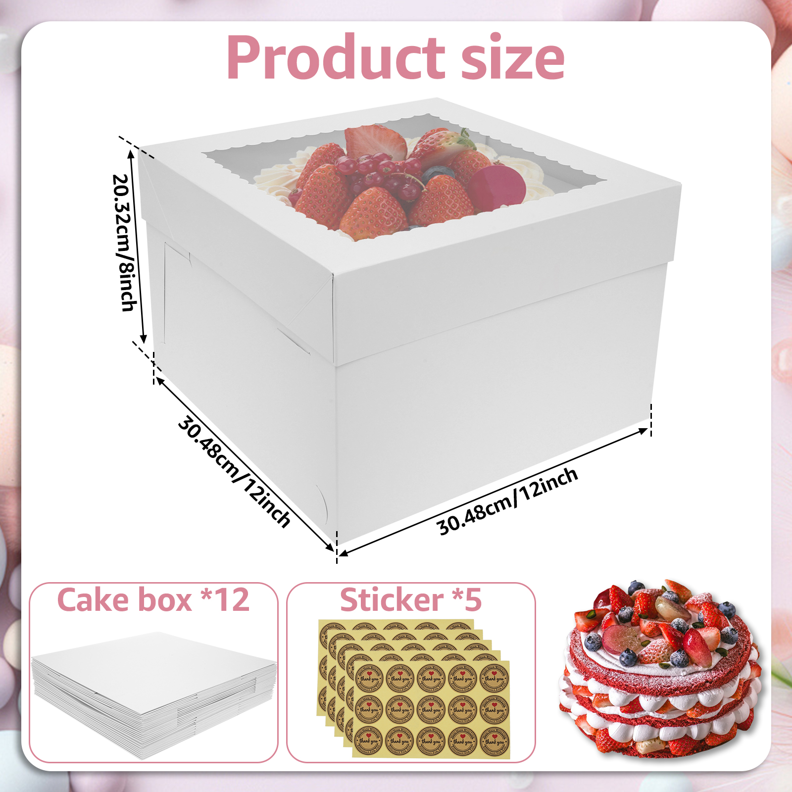 10Pcs White Bakery Boxes with  - Kitchen Tools For Baking recensie en prijs