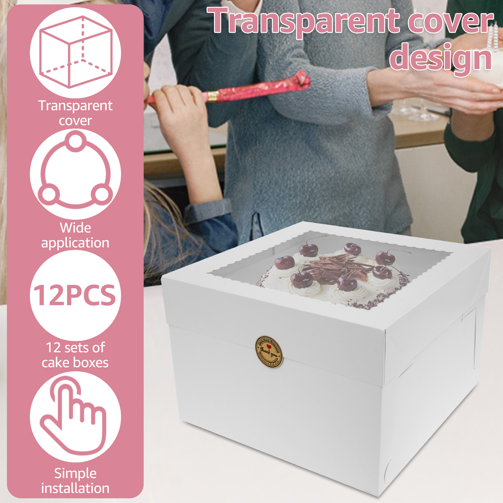 10Pcs White Bakery Boxes with  - Kitchen Tools For Baking recensie en prijs