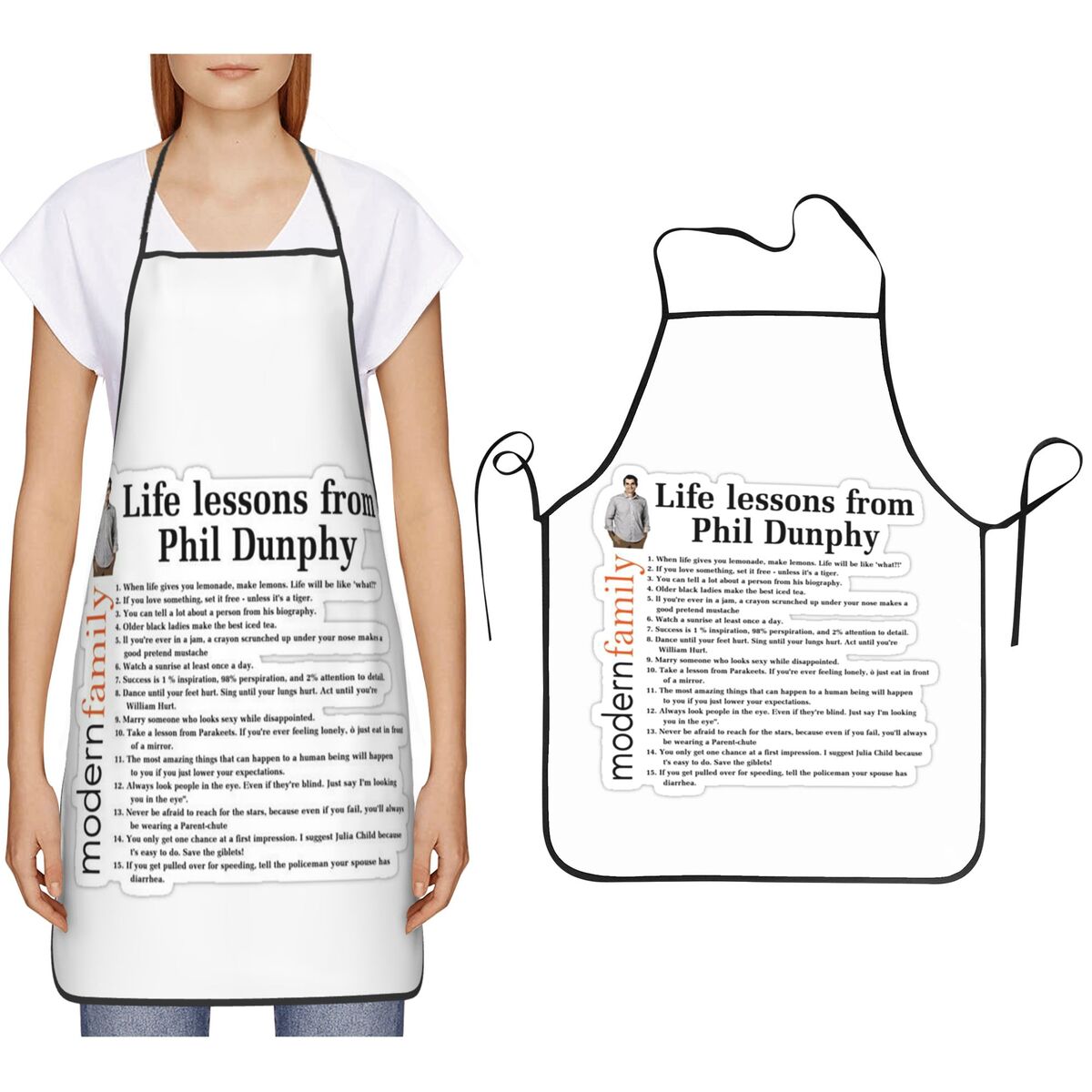Life Lessons Phil Dunphy Apron - Kitchen And Baking Life recensie en prijs