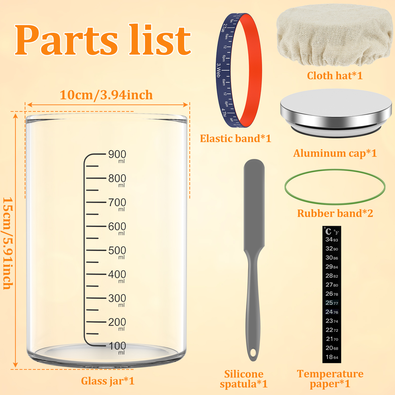 Sourdough Starter Jar Kit 900m - Kitchen Baking Containers recensie en prijs
