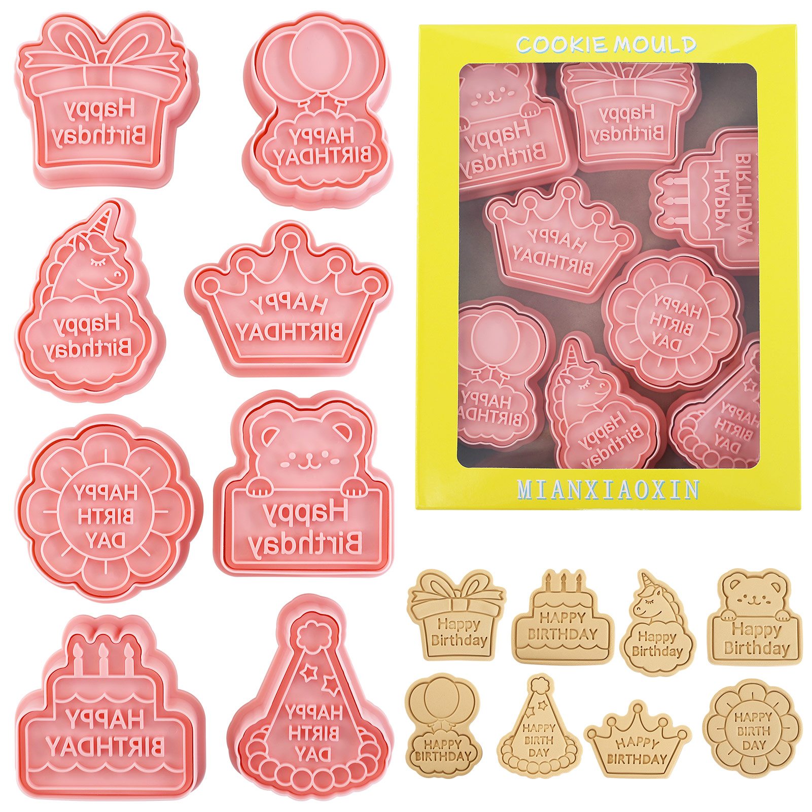 8pcs Happy Birthday Cookie Cut - Kitchen Tools In Baking recensie en prijs
