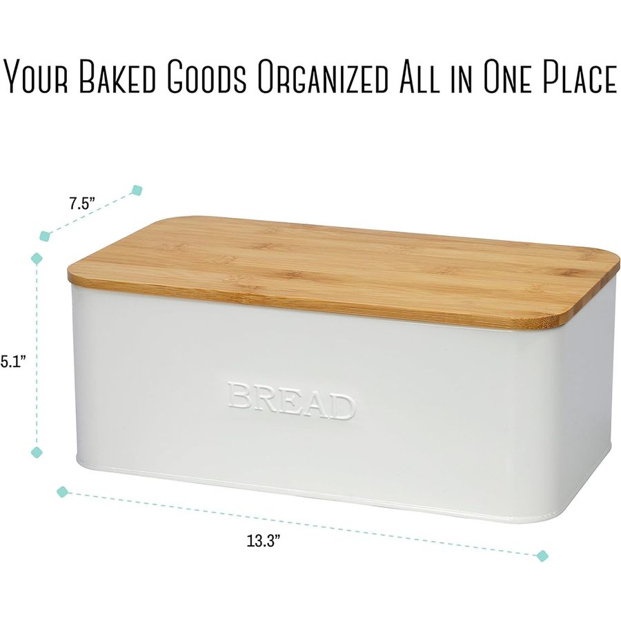 White Bread Box for Kitchen Co - Kitchen Baking Containers recensie en prijs