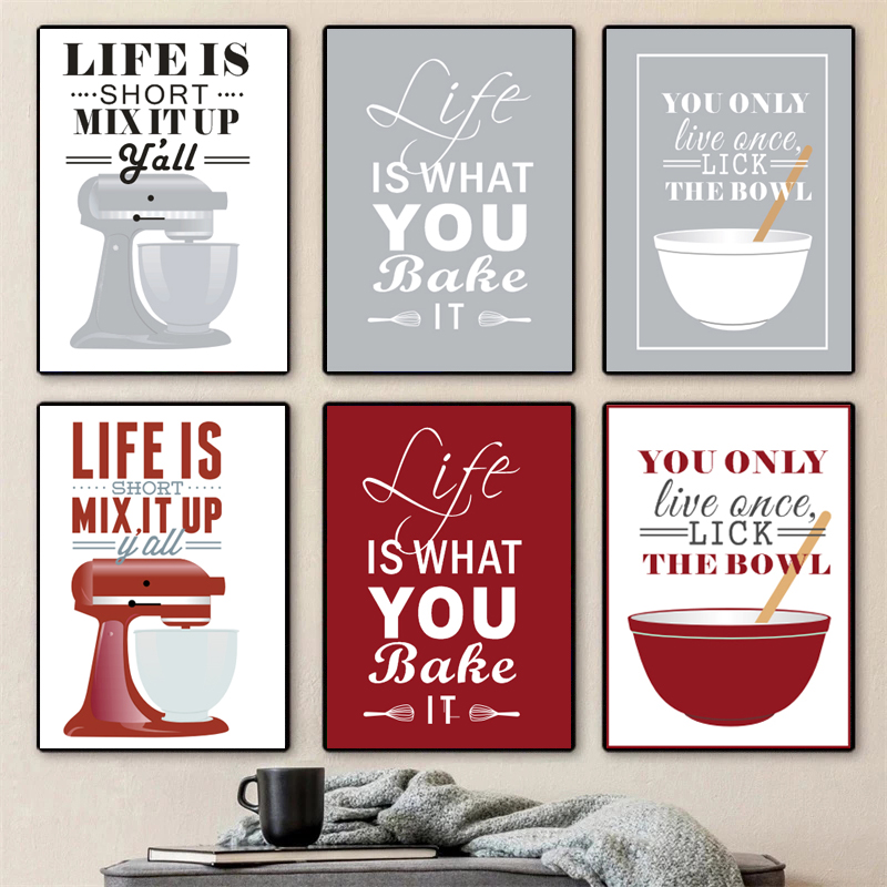 Wall Art Canvas Paintings Nord - Kitchen Baking Quotes recensie en prijs