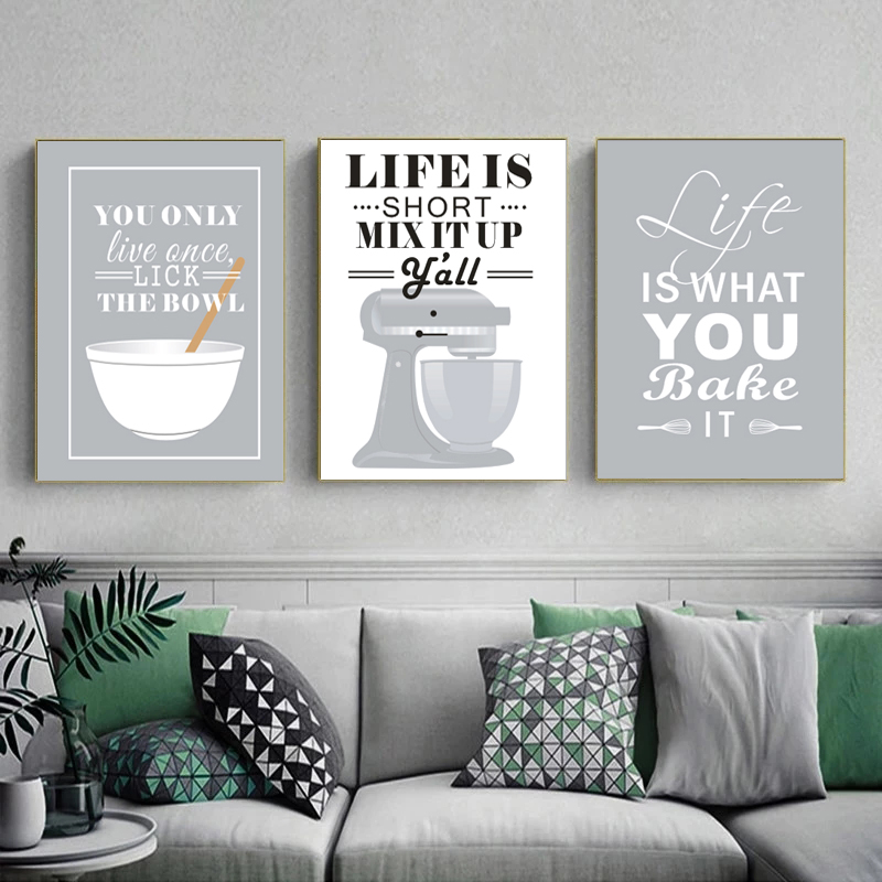 Wall Art Canvas Paintings Nord - Kitchen Baking Quotes recensie en prijs