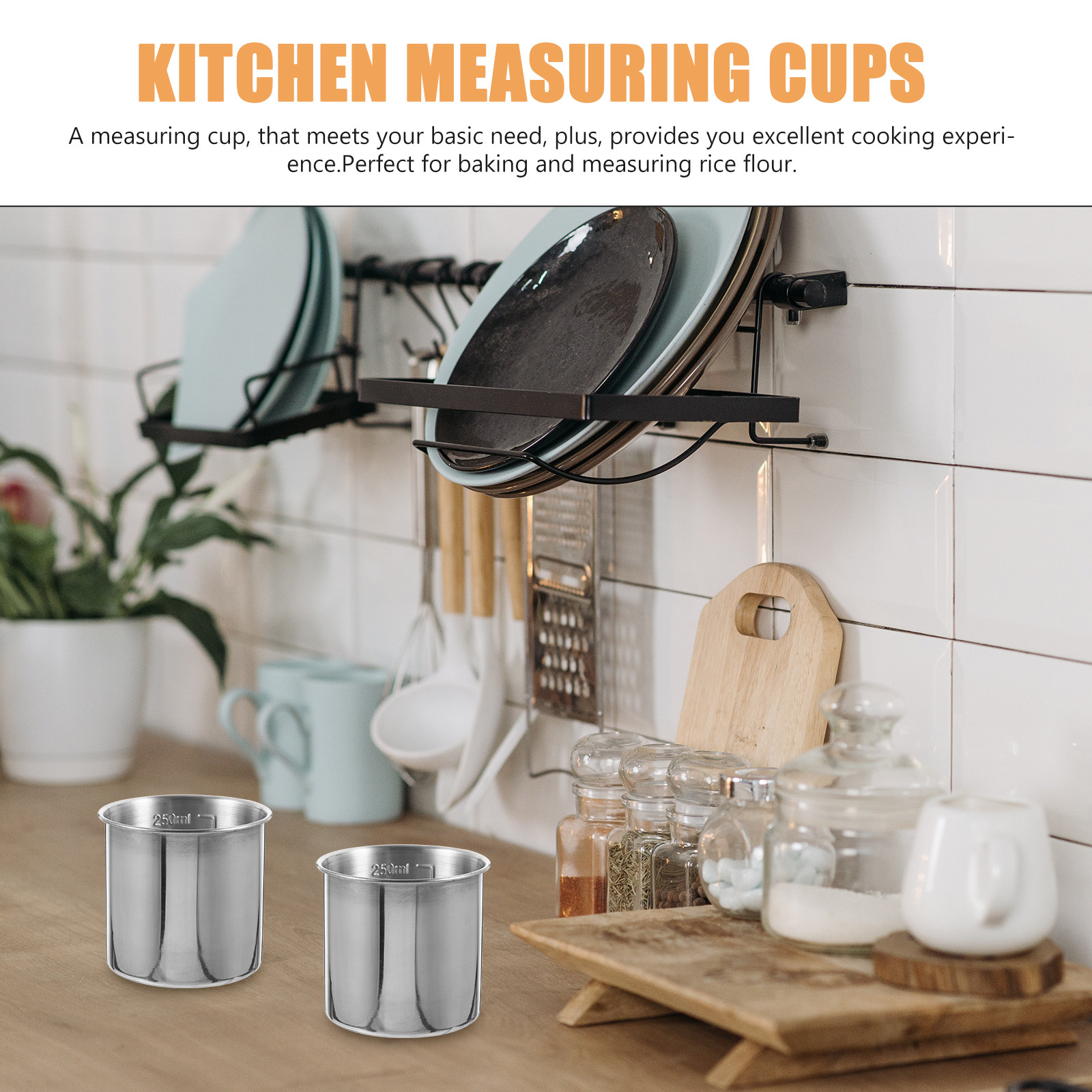 2Pcs Stainless Steel Measuring - Kitchen Baking Containers recensie en prijs