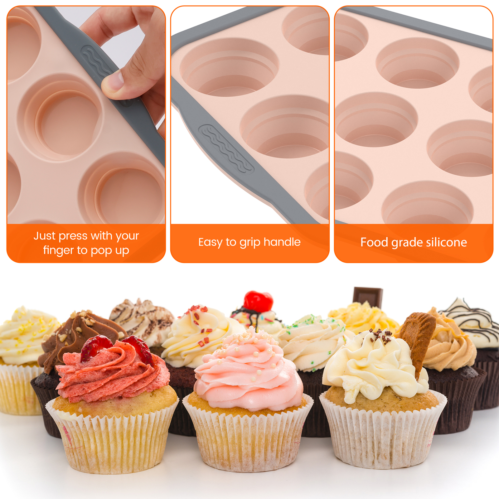 2/3Pcs Silicone Cake Mold 6/12 - Muffin Tin Nonstick recensie en prijs