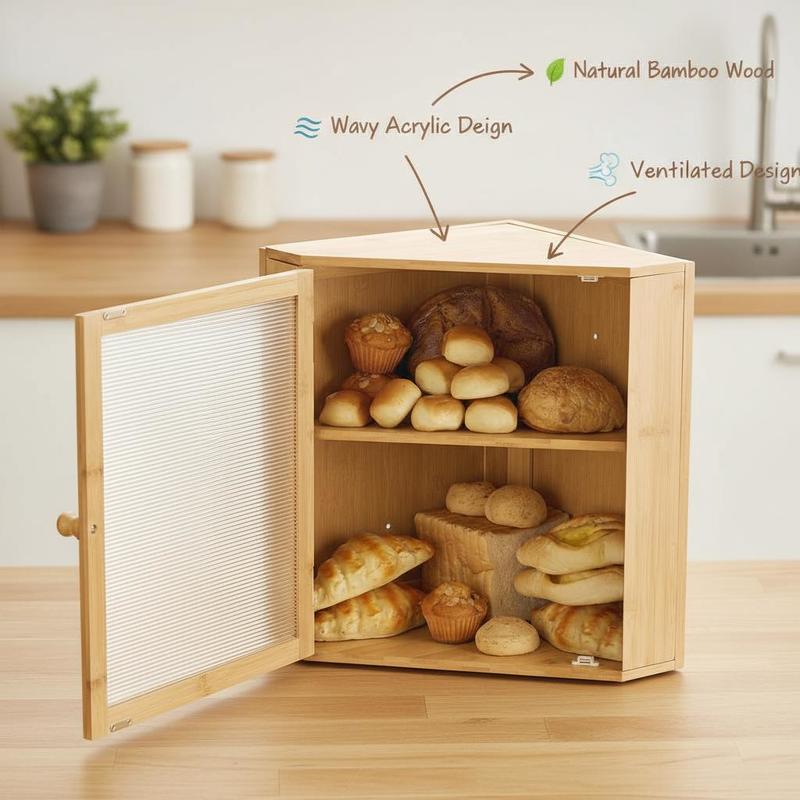 Corner Bread Box for Kitchen C - Kitchen Baking Containers recensie en prijs