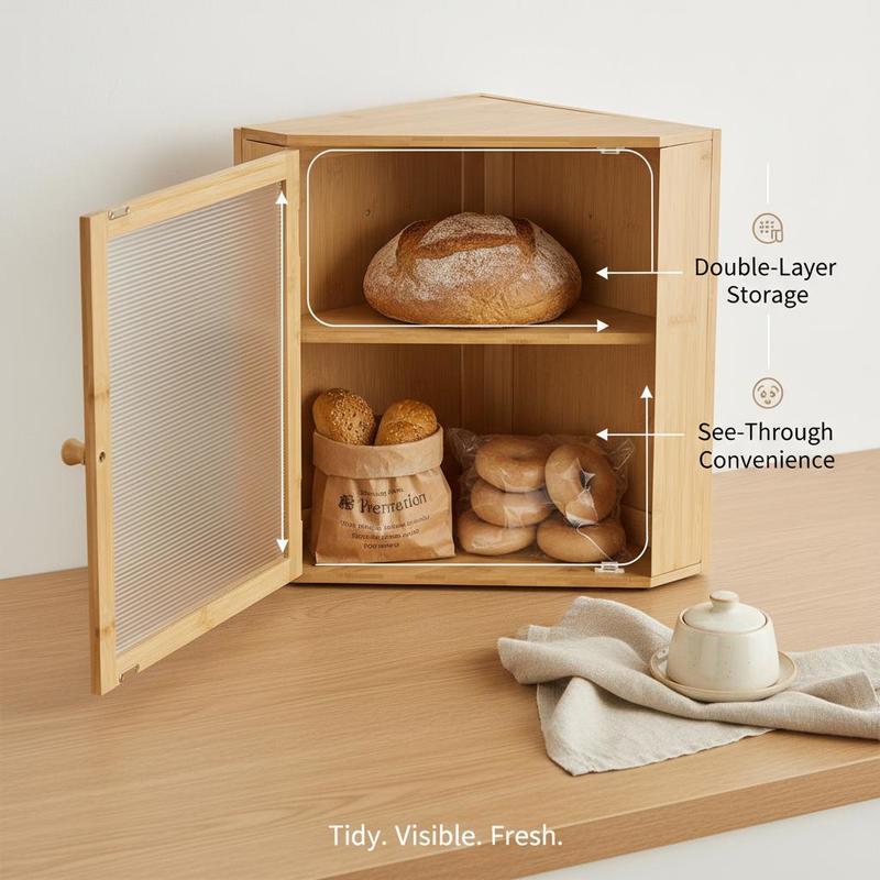 Corner Bread Box for Kitchen C - Kitchen Baking Containers recensie en prijs