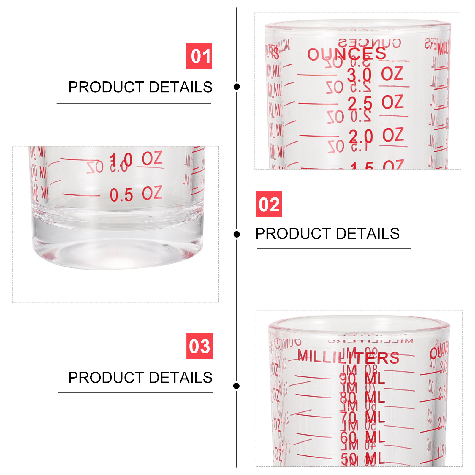3Pcs Transparent High Quality  - Kitchen Baking Scale recensie en prijs