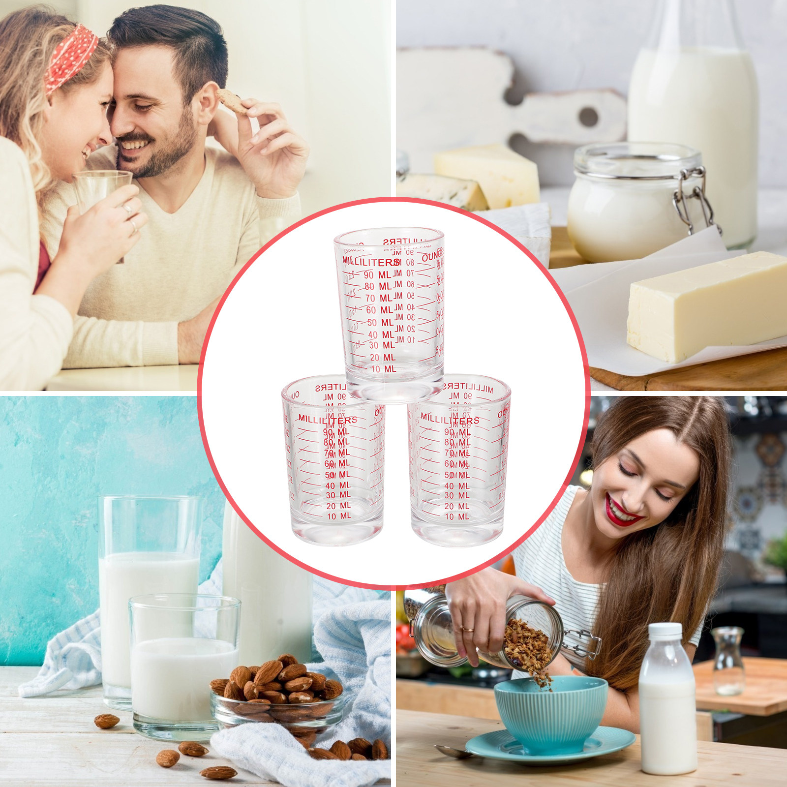 3Pcs Transparent High Quality  - Kitchen Baking Scale recensie en prijs