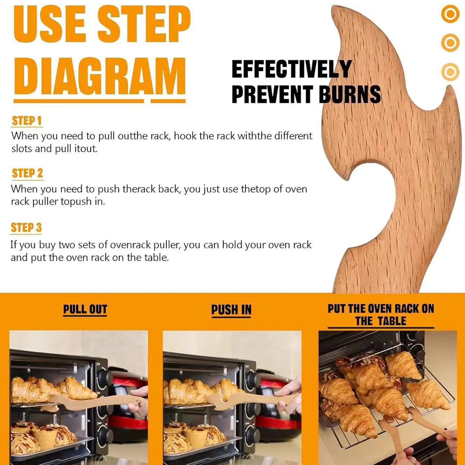 Oven Rack Puller Tool Wooden L - Cool Kitchen Baking Gadgets recensie en prijs