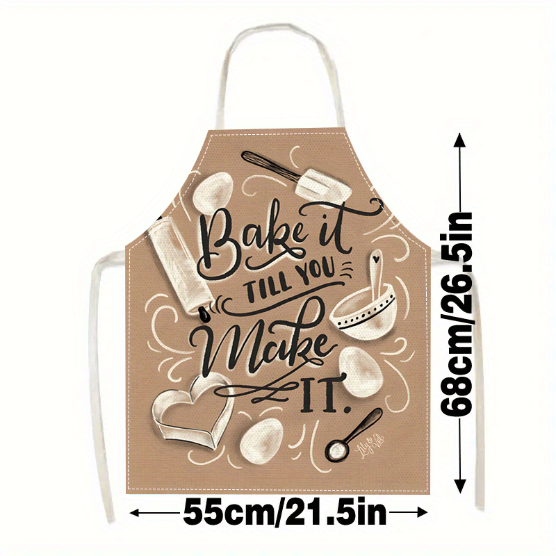 1pc Baking Quote Apron Beige K - Kitchen Baking Quotes recensie en prijs