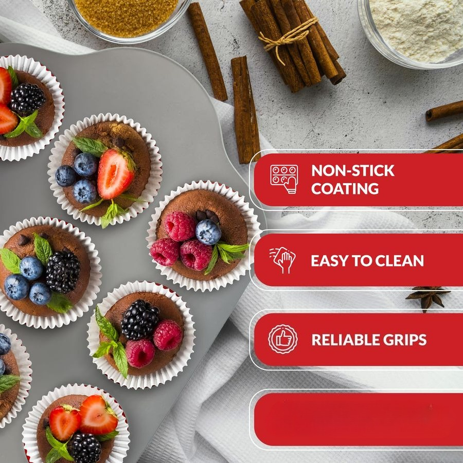 NonStick 12 Cup Silicone Muffi - Muffin Tin Nonstick recensie en prijs