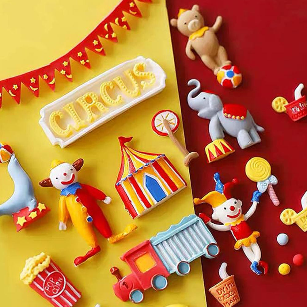 2Pcs Circus Fondant Mold Silic - Silicone Cake Mold recensie en prijs