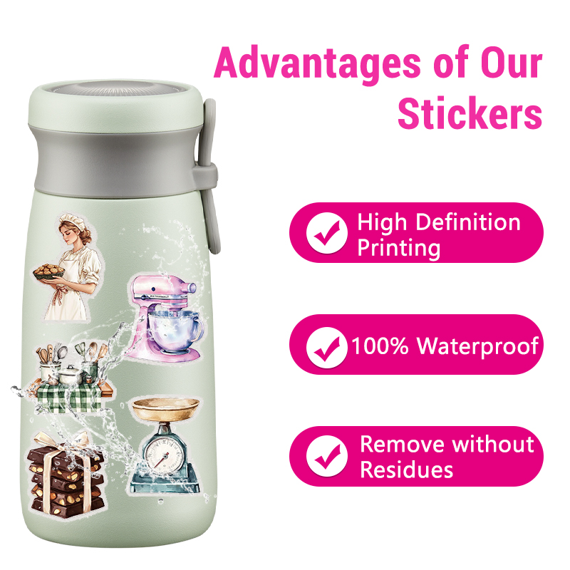 50PCS Funny Baking Stickers Tr - Kitchen Baking Ware recensie en prijs