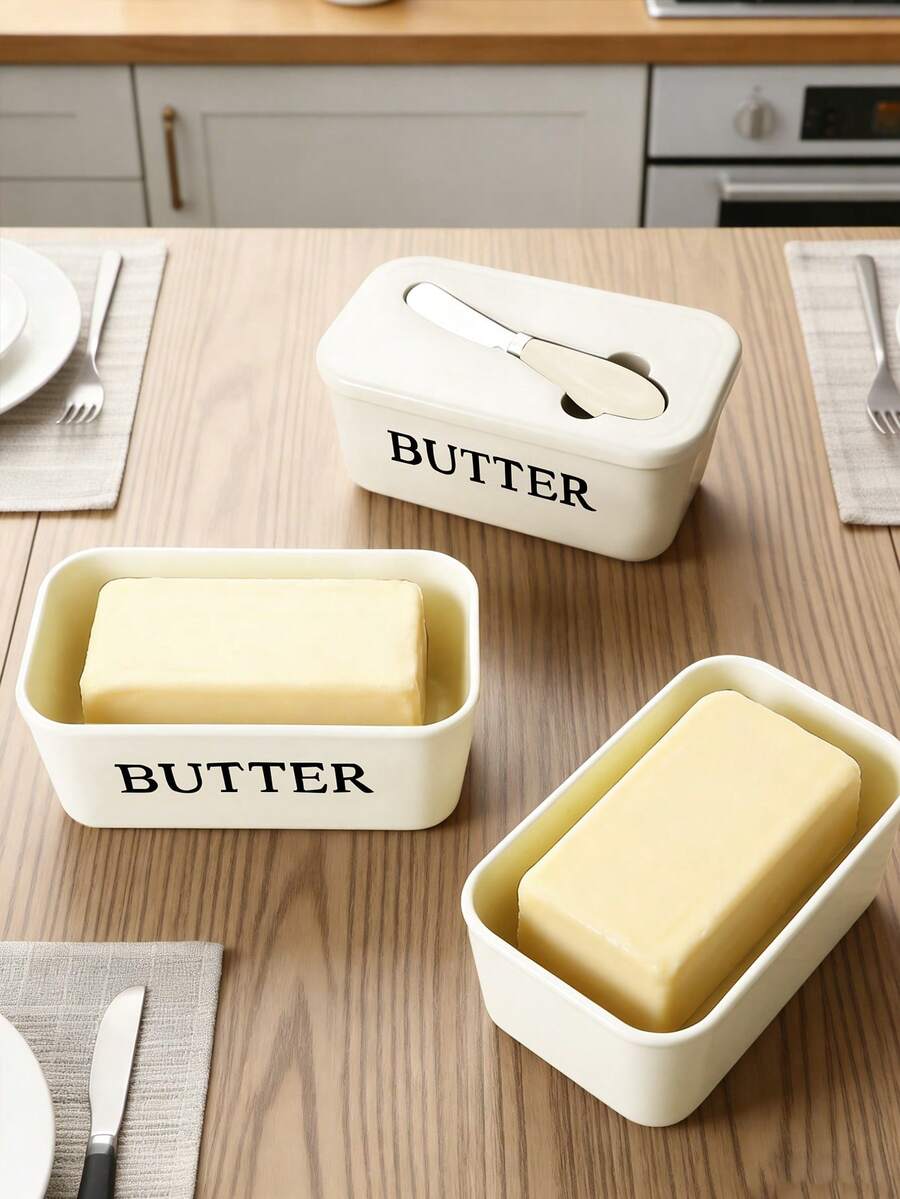 1pc Plastic Butter Dish With B - Kitchen Baking Containers recensie en prijs